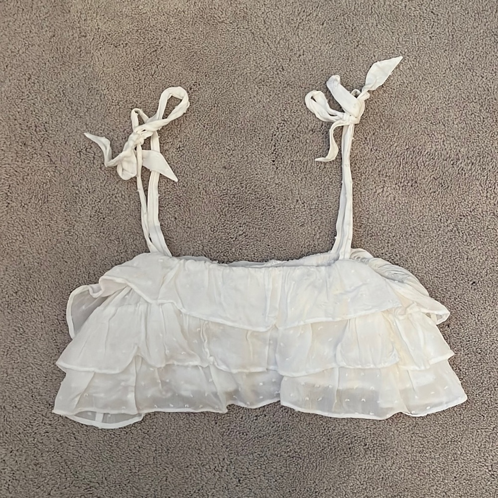 White flowy top